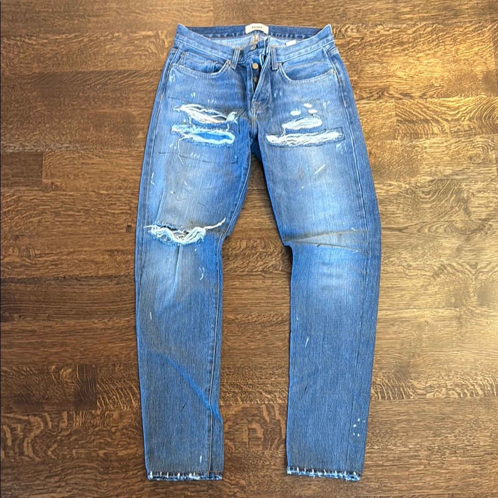 Baldwin Henley Slim Straight Distressed Blue Jeans